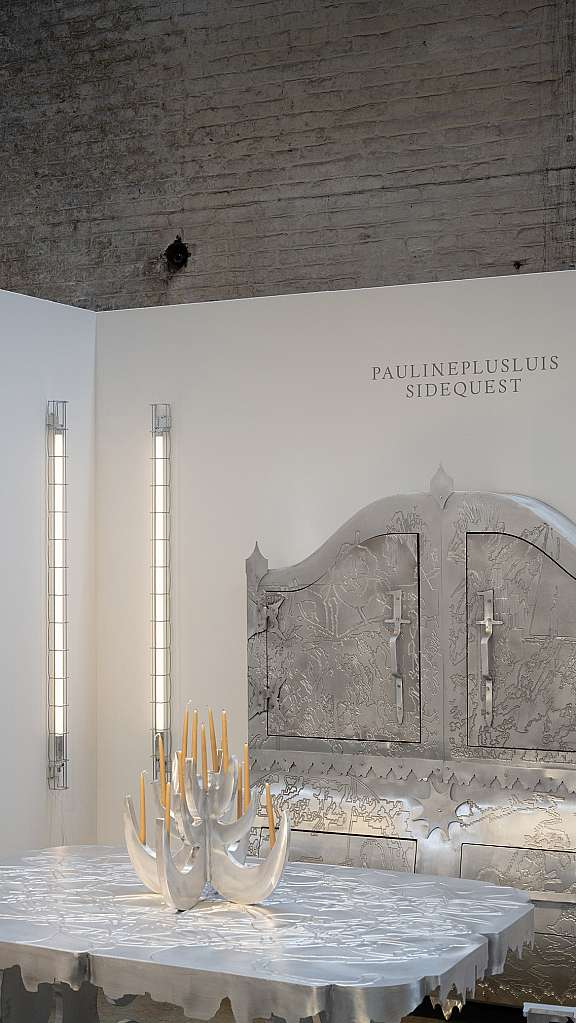 SQ1 CUPBOARD (100x100x100cm) (ASK FOR PRICE), SQ6 CANDLE HOLDER (100x100x100cm) (500€)