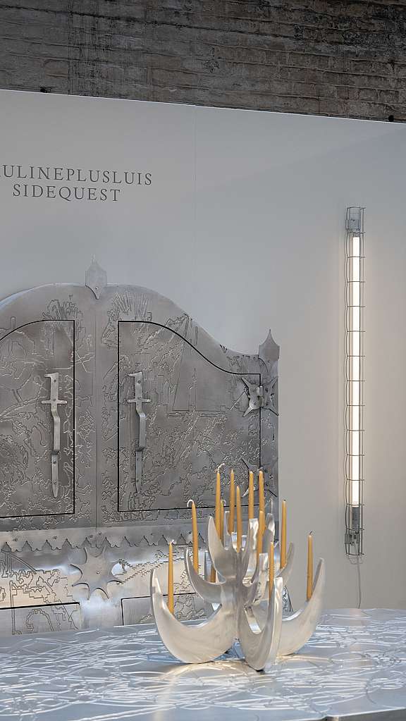 SQ1 CUPBOARD (100x100x100cm) (ASK FOR PRICE), SQ6 CANDLE HOLDER (100x100x100cm) (500€)