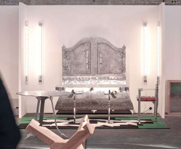 SQ1 cupboard (PRICE ON REQUEST), SQ2 TABLE (2.800€), SQ3 CHAIR (NOT FOR SALE), SQ4 CARPET (1.400€), SQ4 TABLE (1.800€)
